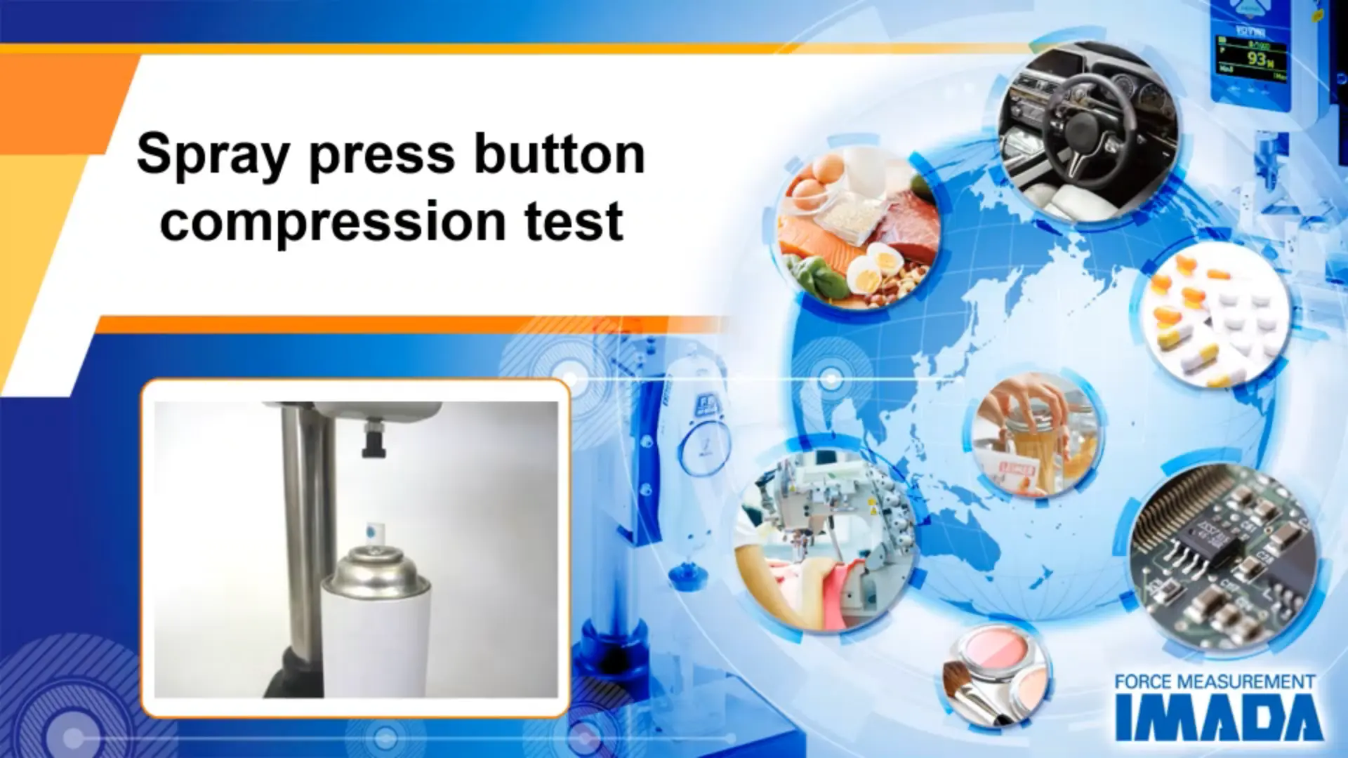 Spray press button compression test